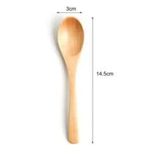 10 Pcs Stirring Spoon Wood Soup Spoons Eating Mixing Stirring Cooking Long Handle Spoon Japanese Coffee Mixing Spoon Kitchen Utensils,School Supplies