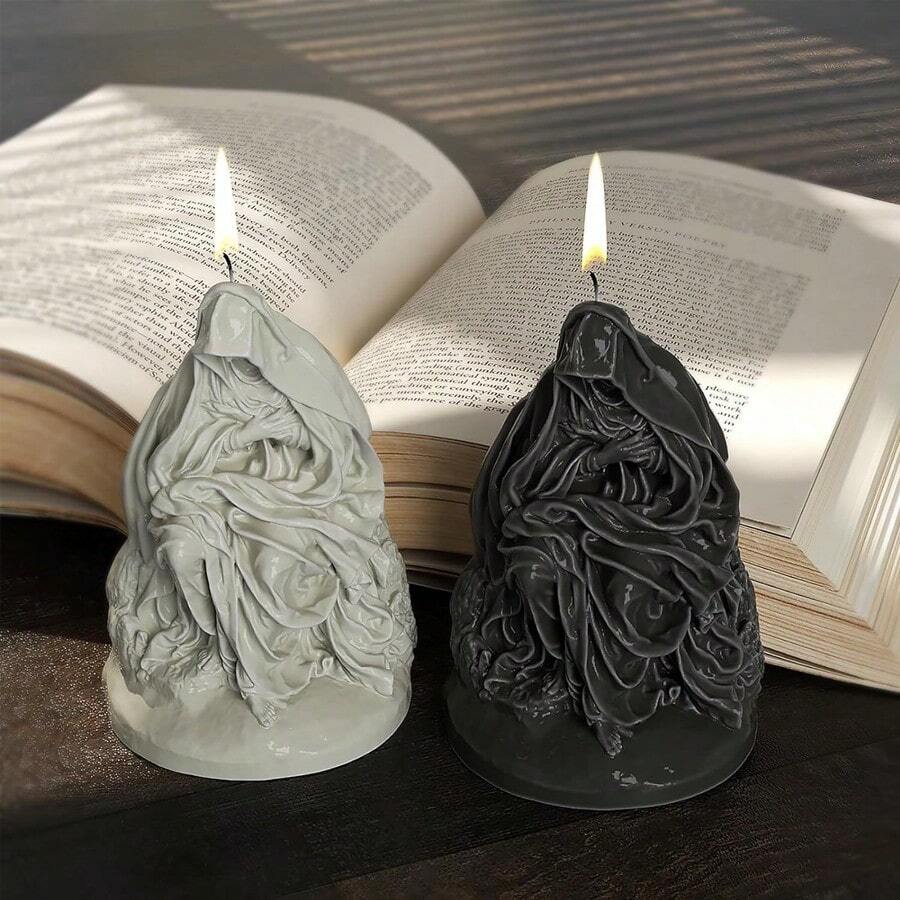 1pc Virgin Mary Silicone Candle Mold - White - View 1