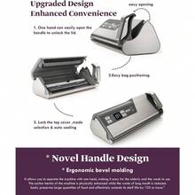 Mesliese Vacuum Sealer Machine, 95kPa 140W One Hand Operation Food Sealer, Double Seal Strip With Build-In Cutter & Countdown Display, 2 Bag Rolls, 5PCS Pre-Cut Bags, PULSE & Marinate Enabled