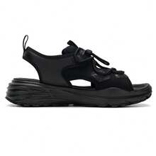Puma 男鞋女鞋拖鞋/涼鞋Hypnotic Sandal舒適輕便運動休閒鞋401653-01 - 黑色-黑色 - 查看 3