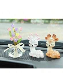 5 Peças Pingente de Rosa de Cristal Feita à Mão Criativa, Pingente de Tulipa, Pingente de Flor de Borboleta Apaixonada, Pingente de Decoração de Interior da Casa, Pingente de Mesa de Quarto, Ornamento Decorativo de Carro para Painel, Decoração de Feriado, Presente de Aniversário, Presente de Ano Novo, Presente de Casal do Dia dos Namorados