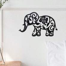 Quadro Vazado Elefante Decorativo Sala Escritório, quadro decorativo preto vazado MDF decoração