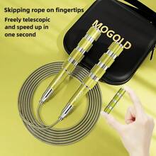 1 Set Adjustable Aluminum Alloy Bearing Jump Rope, Portable Fitness Workout Equipment For Cardio, Boxing, Calorie Burning