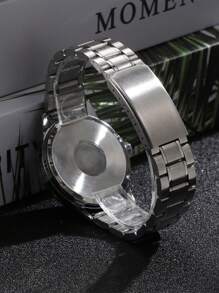 Stainless Steel Five Bead Watch Band Lightweight Replacement Strap For Men Compatible With 12mm 14mm 16mm 18mm 20mm 22mm 24mm Watch Sizes,