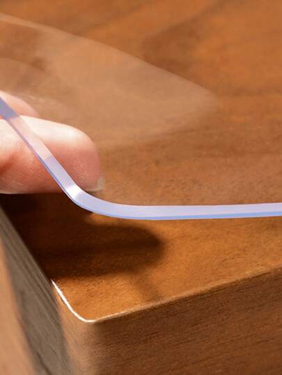 Protector de mesa transparente de PVC - Cubierta de escritorio rectangular de plástico transparente grueso y resistente a los arañazos, apta para mesita de noche, oficina y escritorio de computadora, mesa de sofá para niños, protector de escritorio simple y elegante