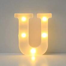 1pc DIY Illuminated Letter Light, 26 Letters And 10 Numbers Options, Suitable For Children Room, Nursery, Birthday, Holiday Decor, Girl's Room Decor, Home Decor, Engagement Party, Wedding, Birthday Party, Christmas Light, Home Bar Decor