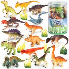 vanplay 21ST Dinosauro Giocattolo Bambini Compleanno Decorazione Dino Set con Secchio Portaoggetti per Bambini