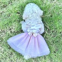 Cute Princess Wedding Dress For Dogs, Tulle Fabric With Bow Tie, Suitable For Small Dogs Like Poodle, Bichon Frise, Pomeranian - Pink - View 5
