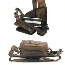 1PC Men's Vintage Tactical Waist Pack - Multi-Pocket Outdoor Leg Bag With Phone Holder, Adjustable Strap For Hiking & Everyday Essentials