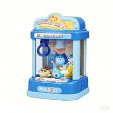 Mini máquina de garras para niños | Maquina electronica de dulces que funciona con monedas | Con música y luz | Divertida máquina de juegos para padres e hijos | Regalo - Azul - Ver 2