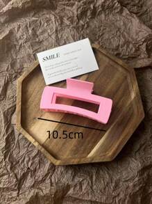 1/4/8/10 Stücke zufällige Farbe 10,5 cm große quadratische leichte Kunststoff Haarspangen, modisches vielseitiges Design, eleganter minimalistischer Stil, einfarbige Haaraccessoires geeignet für den täglichen Gebrauch, Outdoor Strand Reisen, Lässig, Partys, Pendeln, Urlaub, Frisuren, Gesichtswäsche, Baden, Make-up, Kleidung & Accessoires Kombination, Kopfbedeckungen, Accessoires, Haarspangen Haarklammern Klemmclips Haarklammern Haargreifer Haarclips