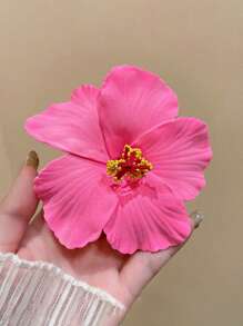 1/4 piezas Pasadores para el cabello con flor hawaiana para mujeres, 4 piezas de pasadores con flores artificiales, pasadores con flores de Plumeria Hibiscus para vacaciones, fiestas en la playa, accesorios para el cabello con flores tropicales para niñas en días festivos, pasadores con forma de oreja de gato