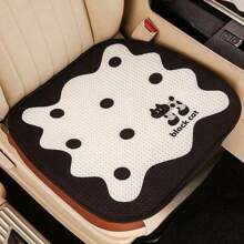 1pc Car Seat Cushion, Universal Cute Cartoon Cat Design, Car Interior Seat Cover Pad