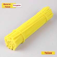 100/500 件粉彩管道清洁器雪尼尔茎 12 英寸散装管道清洁器花什锦毛绒棒适用于创意学校项目 DIY 万圣节圣诞节装饰，5 种颜色（5 种马卡龙色）