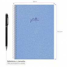 iscool Spot Glitter Colors Spiral Notebook For Girls - Xanh nhạt (Long lanh) - Xem 3