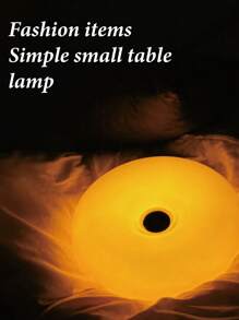 1pc White/Orange Donut Shaped Table Lamp, Simple Creative Light, LED Light, Touch Switch, Three Color Temperature, Infinitely Dimmable, Convenient Charging, Suitable For Gift Giving, Friends Party, Room Decoration, Bedroom Decorative Night Light And So On A Variety Of Atmospheric Decorative Lamps