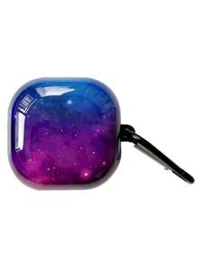 Galaxy Buds Marble-TPU Case For Buds 2/Pro/Pro 2/Live/FE, Scratch-Resistant & Anti-Slip Texture, Sleek & Stylish Design With Detachable Carabiner