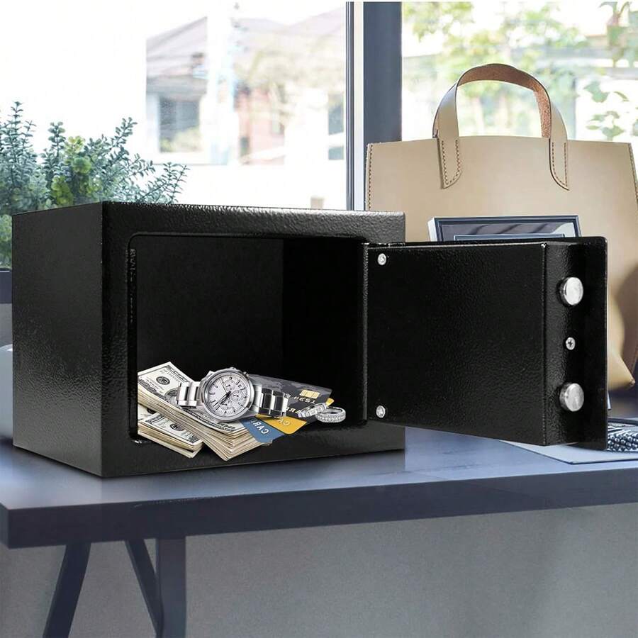 Electronic Safe Safebox With Key Secure Storage Box With Keypad And Key ...