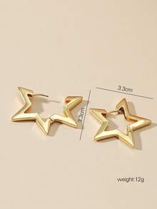 Hoa tai vòng trang trí sao - Vàng - Xem 4