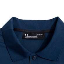 Under Armour 男士 2026 新款训练健身休闲 Polo 衫，透气短袖，23500507-408 - 藏蓝色 - 查看 7