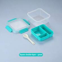 1 pezzo Bento box trasparente e portatile multi-strato, contenitore per spuntino per picnic senza bisfenolo A, Bento box per studenti e lavoratori d'ufficio