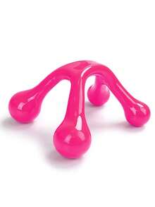 1pc Handheld Body Massager, Smooth Texture For Shoulder, Neck, Back Acupoint Massage, Muscle Relaxation, Bow-Shaped Massage Ball - Multicolor - View 6