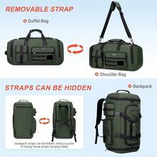 WITZMAN Travel Duffel Bags For Men Large Carry On Weekender Overnight Bag 3 In 1 Backpack With Shoe Compartment B693 Army Green - ArmyGreen - View 6