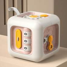 6-In-1 Busy Cube Toy, Suitable For Teens And Youth - Improves Fine Motor Skills And Early Learning Abilities, White With Yellow Accents, Made In China, Teen Toy
