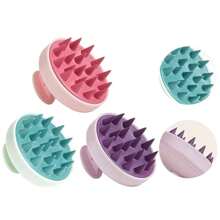 1PC Scalp Massage Brush, Wheat Straw Hair Washing Tool, Silicon Hair Brush, Massage & Cleansing Scalp Brush, Scalp Exfoliating Scrub, Dandruff Removal Tool, Suitable For Both Men And Women Home Bathroom Decor Summer