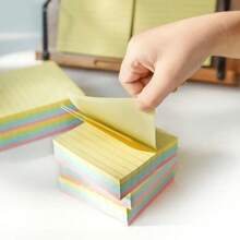 200 Sticky And Removable Tear Off Sticky Notes With Horizontal Lines - Square Sticky Notes Suitable For Office, Home, And School Organizations - Easy To Peel Off, Write, And Track Tasks, Office Supplies | Wired Grid Paper | Practical Design, Notebooks