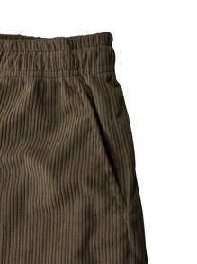 Pantaloncini casual da uomo in velluto a coste con cordino in vita, etichetta allegata, adatti per l'estate, all'aperto, in spiaggia, per le vacanze