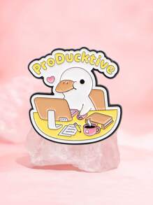 1 pièce Épinglette émail pour amateurs de canards, broche animaux mignons, épingles de revers pour sac à dos, vêtements, accessoires, bijoux humoristiques, cadeaux pour amis