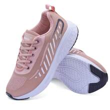 Tênis Feminino Casual Academia Caminhada Corrida Confortável Leve - NUDE - Visão 4