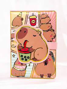 Agenda libreta con diseño de capibara cuaderno perfecto para notas apuntes y recordatorios papelería creativa con ilustraciones adorables ideal para estudiantes diarios personales y uso escolar - Tapioca - Ver 4