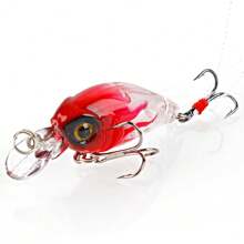 SOUGAYILANG Naluci de pescuit 4g 6 culori Momeală tare artificială Minnow cu ochi 3D, pentru Bas Somn Stiuca Biban Topwater Bass Momeală, Ideală pentru cadouri de obiecte de pescuit de apă dulce