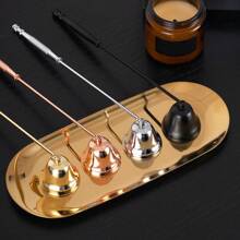 1pc Extinguishing Candle Tool Set, Stainless Steel Bell-Shaped Candle Snuffer, Aromatherapy Candle Accessories, Home Decor Stainless Steel Wick Trimmer Bell, Candle Extinguisher In Horn Shape, Available In Gold, Black, Rose Gold And Silver Colors, Suitable For Home, Restaurant, Cafe, Ball, Party, Christmas, Birthday, Halloween, Mother's Day