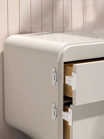 24/2/6/12pcs Kids Safety Lock, Fridge Door Fixed Buckle Without Drilling, Applicable For Fridge, Drawers, Cabinets, Washing Machine - Multifunctional Closures