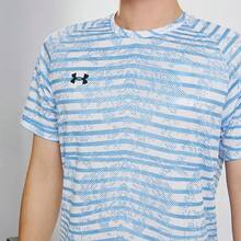 Under Armour 男女通用短袖T恤，2026新款足球训练运动跑步健身透气款，24500510-465 - 淺藍色 - 查看 5