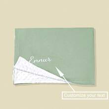 1pc Customizable Name Embroidered Baby Swaddle Blanket, Personalized Infant Stroller Blanket, Nursery Wrap, Baby Gift - Multicolor - View 8