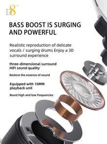 D8 Wireless Earbuds, 5.3 Headphones HiFi Stereo, 5H Playtime In-Ear Earbud, Earbuds With LED Power Display, Earphones Sport Headset Compatible With Android Cell Phone Sports Workout