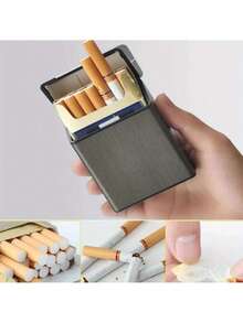 1 pieza Estuche para cigarrillos personalizado con texto personalizado - Regalo ideal para padre, novio o novio - Accesorio de estilo para hombres - Multicolor - Ver 4