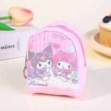 Sanrio Sanrio 1pc Girl Style Storage Bag, Cute Data Cable, Key, Change And Sanitary Pad Storage, Fashionable Storage Mini Keychain Small Bag