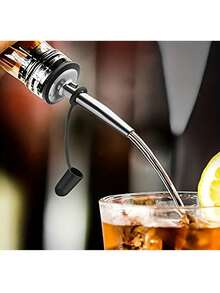 1pc/4pcs Stainless Steel Liquor Pourer, Bottle Pour Spout With Vinegar Stopper, Rubber Dust Cover Topped Wine Pourer, Bar Accessories