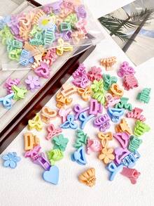 50 piezas/bolsa, diversos estilos de pinzas de pelo pequeñas (2,3-2,7 cm) aleatorias en empaque de margarita - Pinzas de pelo sólido elegantes y lindas de color caramelo para uso diario de las damas, pinzas de pelo pequeñas elegantes de color caramelo para el cabello, clips para el cabello (colores y estilos aleatorios) - Multicolor - Ver 6