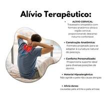 Kit 2 Cervical Pillows Magnetic Orthopedic Pillow Soft Foam Premium Latex - 白色 - 查看 2