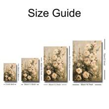 Set Of 1 Abstract Botanical Wall Art - Neutral Beige Rustic Floral Print,Modern Minimalist Canvas Painting For Home Decor,Vintage Wildflower Poster For Kitchen,Bedroom,Office,Unframed