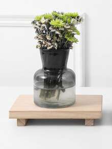 1pc 8.6 X 3.5 Inch Wooden Base Display Stand Rack, Suitable For Bathroom Kitchen Sink, Can Be Used As Soap Dish, Candle Holder, Plant Pot Tray, Farmhouse Decor For Bathroom And Kitchen - Multicolor - View 7