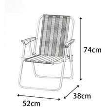 Pack de 2 Sillas de Playa Plegables con Reposabrazos, Silla Portátil para Camping, Jardín, Exterior y Ocio, Ligera y Resistente, Estructura de Acero, Tela Cómoda, Fácil de Transportar y Almacenar, Diseño Compacto y Plegable, Disponible en Colores Vibrantes, 74x52x38 cm