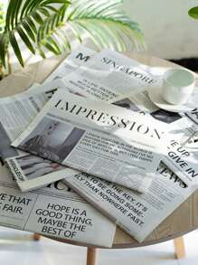 2Pcs/Set Ins Style Simple Newspaper,English Newspaper Photography Props Fashion Clothing Home Decor Food Photography Background Props,Perfect For Decorating Rooms And Bedrooms,Room Decor,Fall Decor