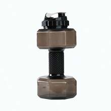 全新塑料健身哑铃水壶适用于户外运动，带可再填充哑铃杯和大容量运动水杯 2200 毫升